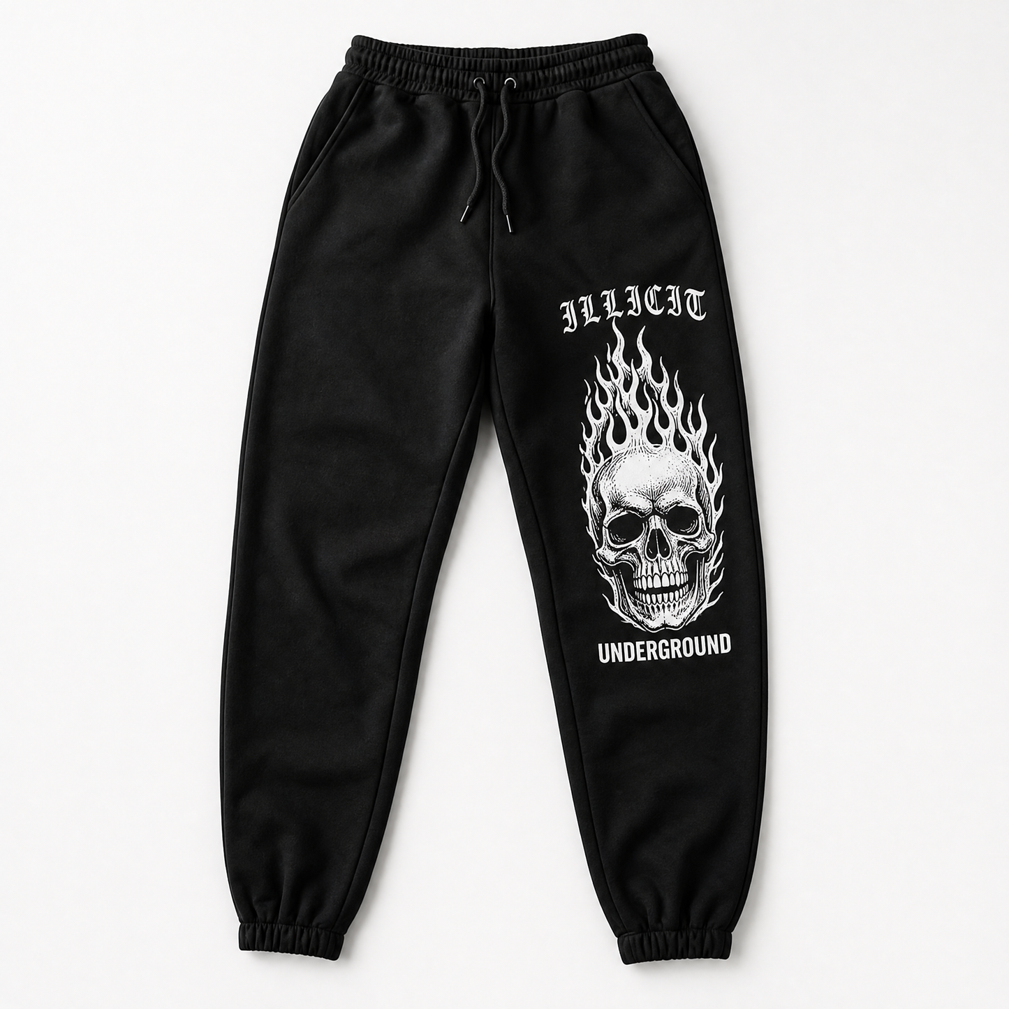 Flaming Skull Joggers